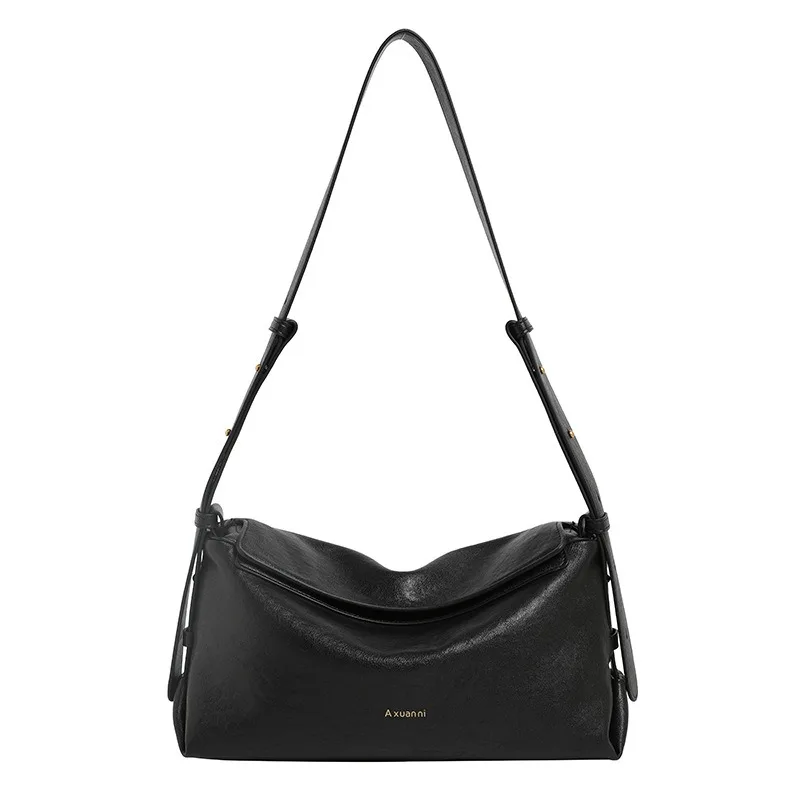 Sophisticated Everyday Shoulder Bag for Women Genuine Leather Vegetable Tanned Convertible Soft Wide Strap Adjustable