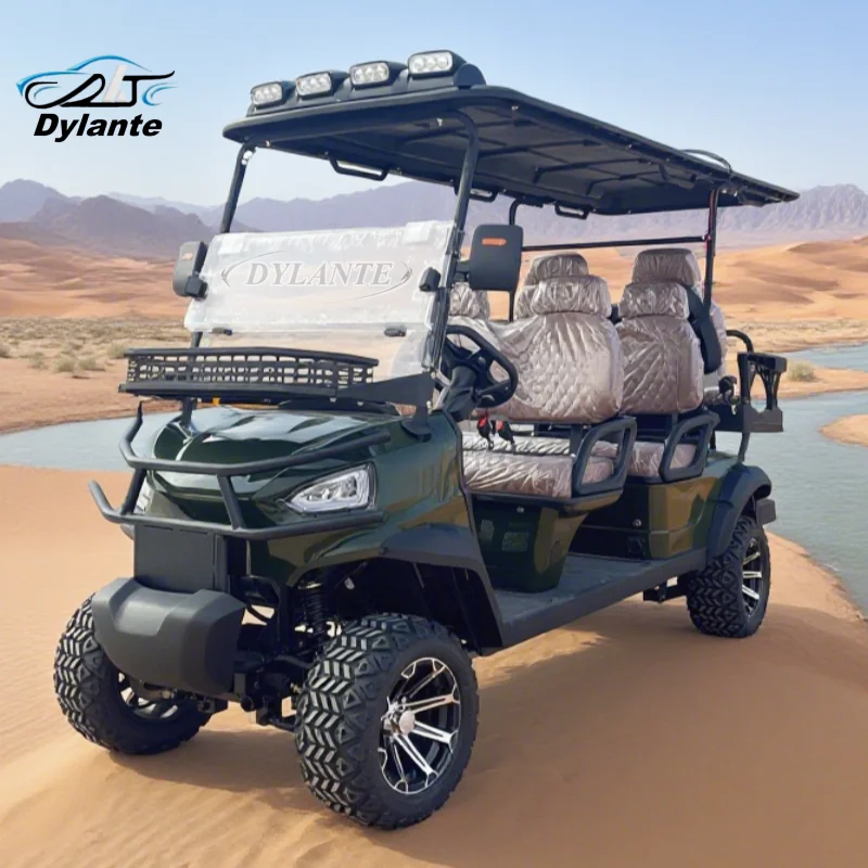 2025 Popular High Performance 5000W 4 Wheel Adult Electric Golf Cart Best 4 & 6 Seater 48V Lithium Battery Club Cart