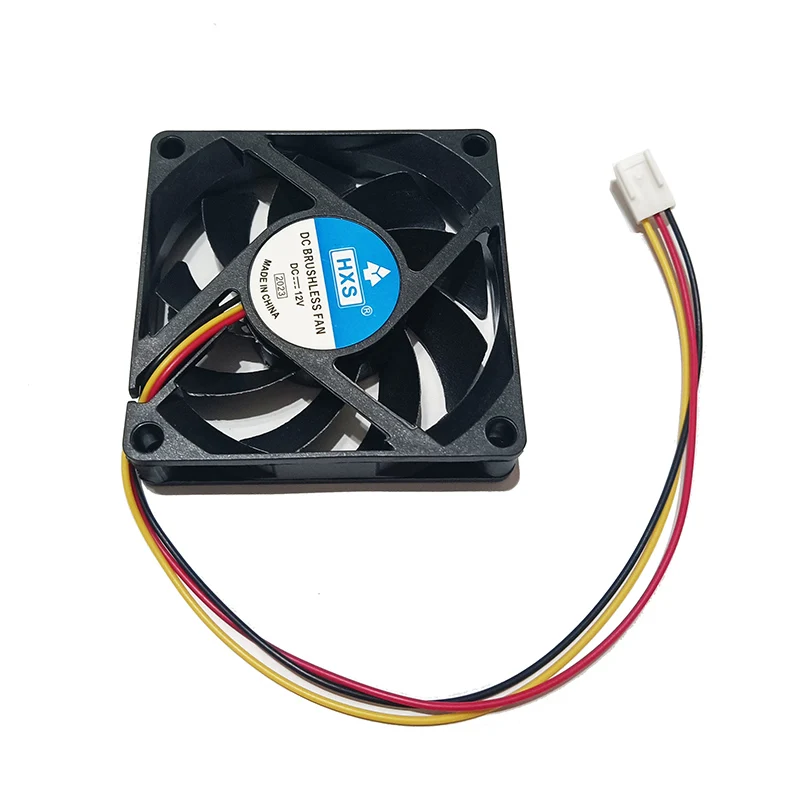 10Pcs Black 6cm or 7cm 3pin12V 60mm 70mm 15mm 6015 7015 Brushless DC Fan PC Cooling Cooler Fan