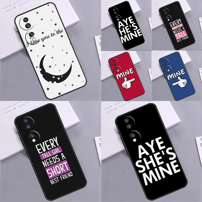 He's Mine She's Mine Couple Lover Case For Honor 90 Magic 5 4 Lite 10 50 70 X7 X8 X9 X6a X7a X8a X9a 8X 9X Magic 5 Pro Coque