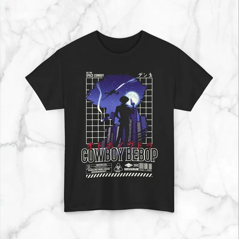 COWBOY BEBOP Shirt Retro Anime Tshirts Vintage Streetwear Spike Spiegel Shirt Limited Edition Gifts for Nerds Tee