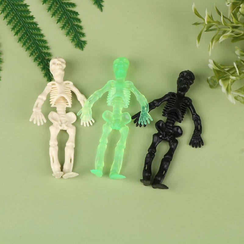 Mini Skull Doll Human Skeleton Halloween Decorations Skeleton Zombie Toy Non-toxic Halloween Decor Horror Themed Party Ornament