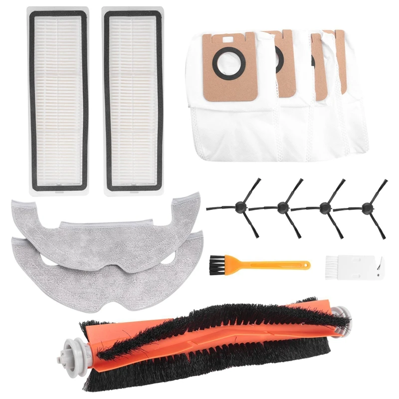 2X For Dream BOT Z10 Pro L10 Plus Vacuum Cleaner Main Brush Filter Side Brush Mop Cloth Dust Bag Accessories Replacement