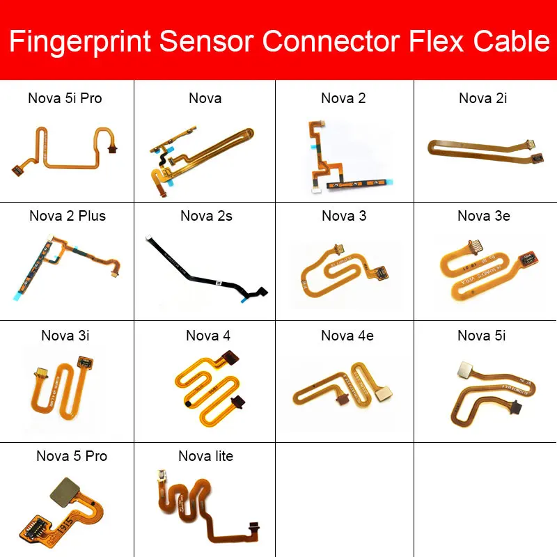 Home Sensor Flex Cable For Huawei Nova 2 2s 2i 3 3e 3i 4 4e 5i 5 PLUS Pro Lite Menu Key Fingerprint Sensor Flex Cable Repair