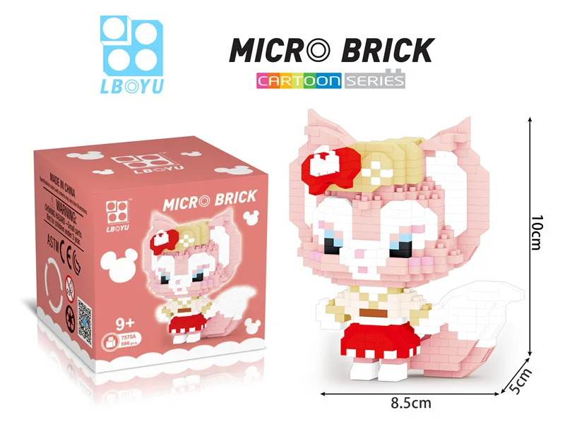 Christmas Clothes Disney Diamond Building Blocks StellaLou LinaBell Duffy Micro Brick Gelatoni Model Anime Figures For Kids Gift