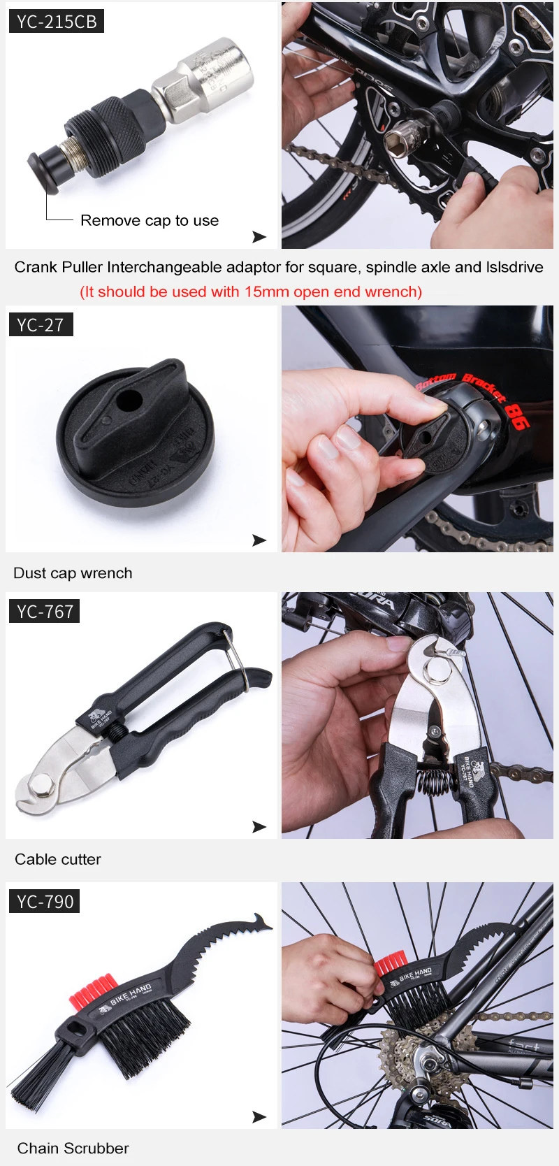 BIKEHAND набор инструментов YC-799 Bike Toolbox 20pc MTB Road Bike Repair Kit Bicycle Multifunction Repair Tool Bike Accessories