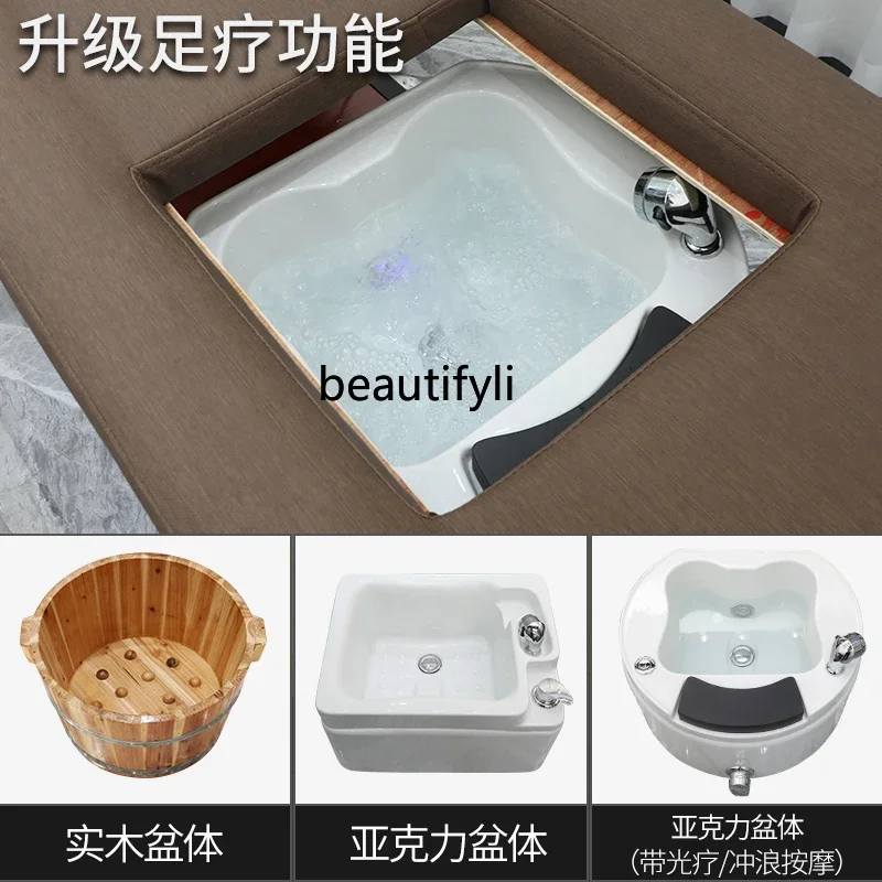 

smt03 Therapy Shampoo Chair Barber Shop Lying Completely Thai Massage Foot Bath Cosmetology Shop Fumigation Ear Cleaning Flushin