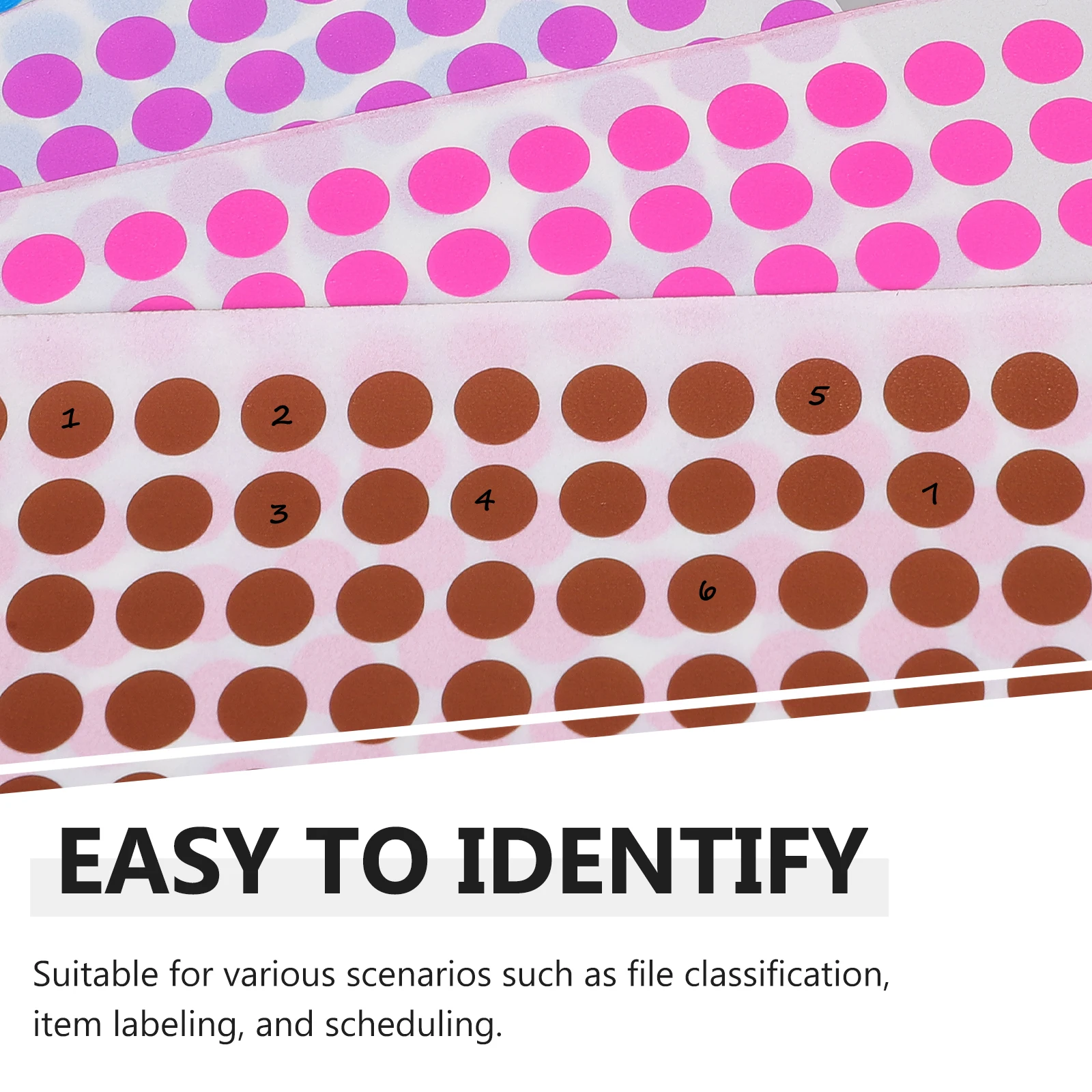 

10 Sheets Color Coded Tags Circular Stickers Round Coding The Circle Labels Paper Dot Mini