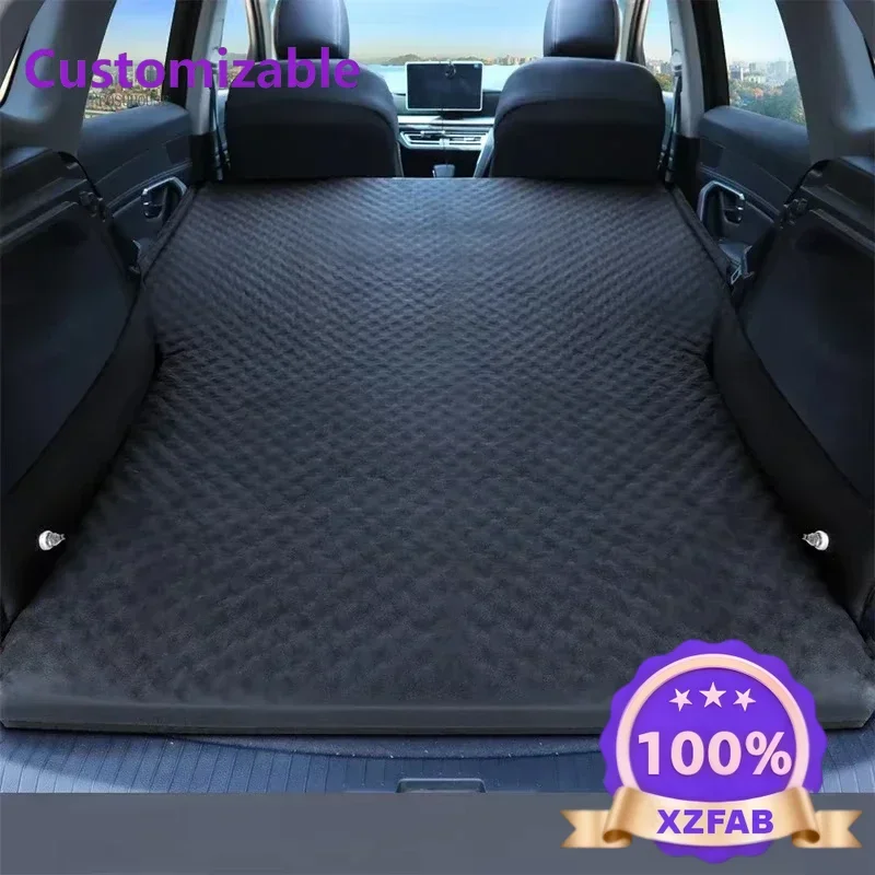 Factory Direct 2026 Top New Suede Fabric SUV Trunk Travel Mattress Outdoor Camping Inflatable Air Mattress Car Travel Bed Specia