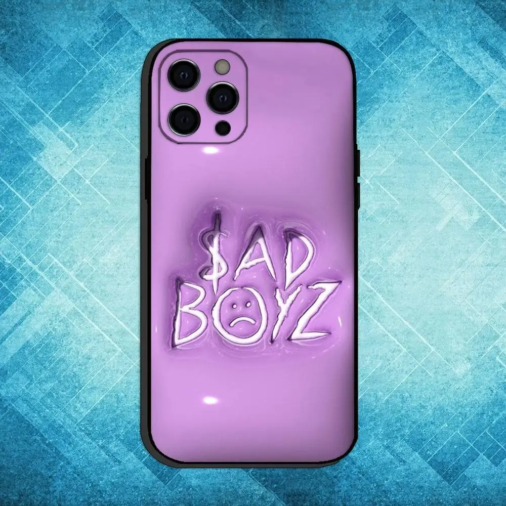 حافظة هاتف Junior H $AD B-BOYZ لهاتف iPhone17,16,15,14,13,12,11 Plus، Pro Max غطاء أسود ناعم