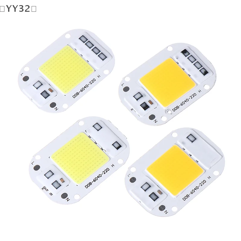 [-YY32] LED رقاقة 20 واط 30 واط 50 واط AC110 220 فولت الذكية COB حبيبات مصباح مستديرة متفاوتة الأحجام LED مصباح دون سائق لتقوم بها بنفسك Lampada رقاقة ضوء الكاشف الأضواء