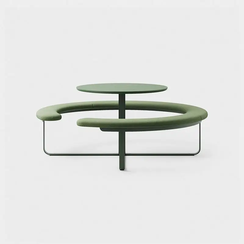 

Indoor and outdoor one-piece table and chairs integrated round ************ bar chair