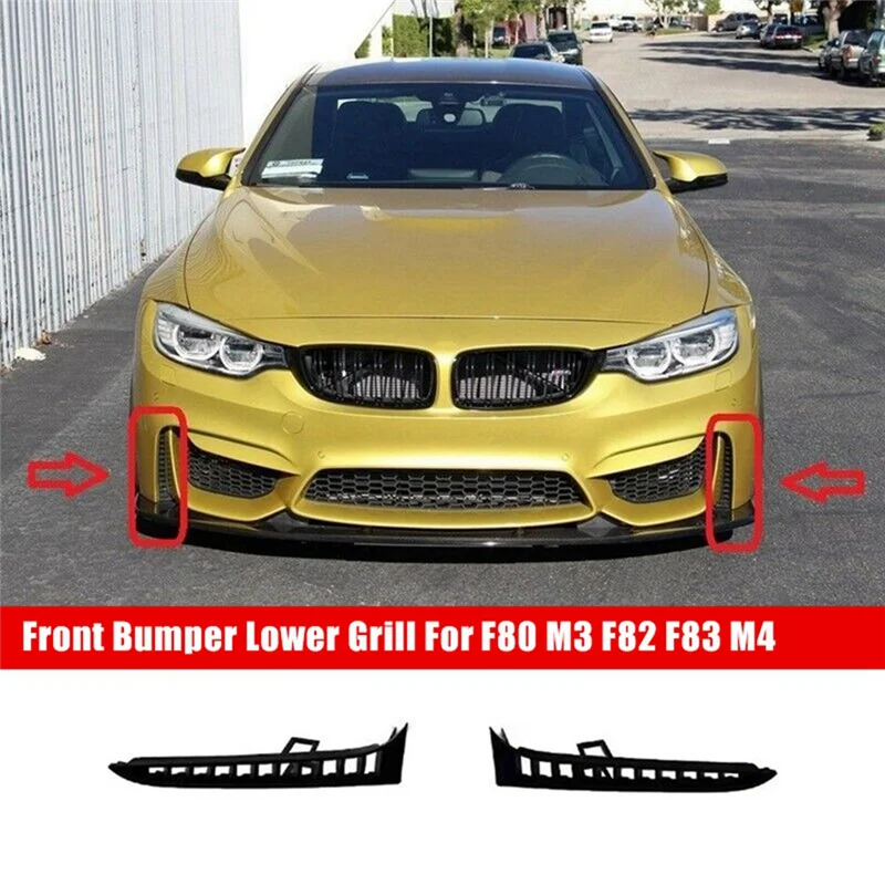 Grille inférieure de pare-chocs avant de voiture, adaptée pour BMW F80 M3 F82 F83 figuré 51118056600, droite