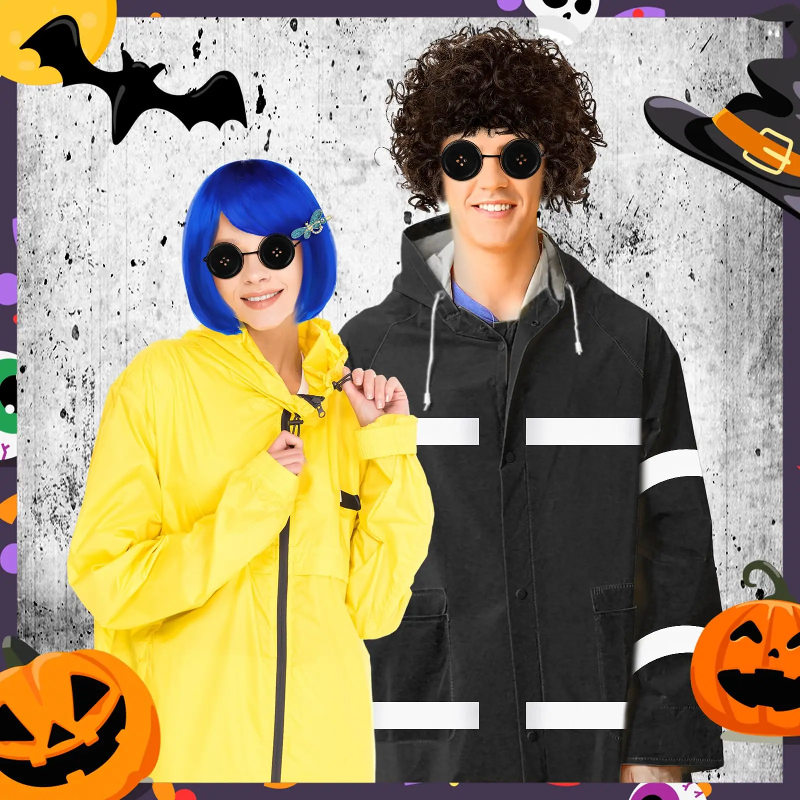 1 قطعة/2 قطعة كورالينز زر عيون نظارات هالوين تأثيري نظارات الدعائم الجدة مضحك نظارات لأخرى الأم زي اكسسوارات #6