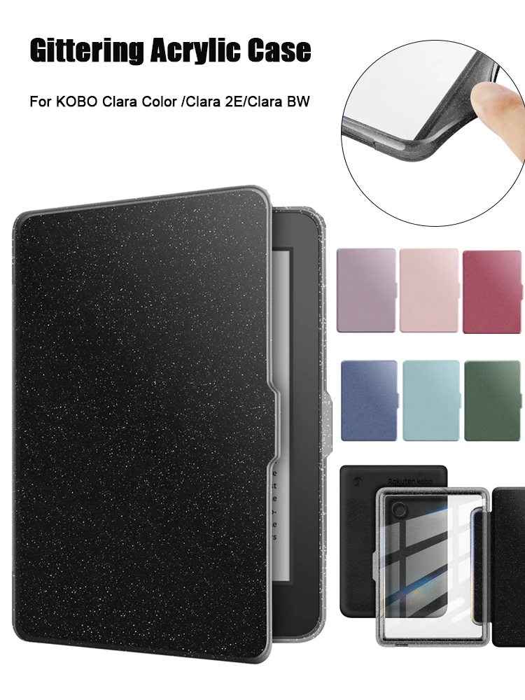 For Kobo Clara Colour BW 2024 2E 2022 Smart Case 6 inch e-Reader N367 N365 Smart Protective Case Auto Wake/Sleep e-Reader Cover