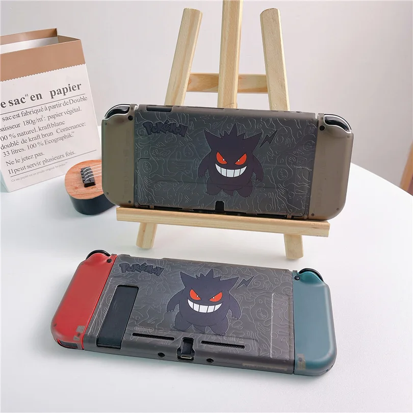 Pokemon Gengar Für Schalter Fall Shell Schutzhülle Split Gehäuse Box Für Nintendo Schalter Zubehör NS OledConsole TPU Fundas