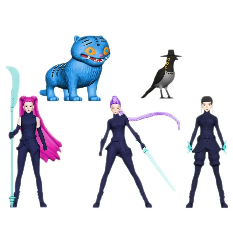 5 pièces/ensemble Kpop chasseurs de démons Figurine jouet Derpys tigre Rumi Mira Zoey chatte Figurine poupée pour les Fans cadeau de noël