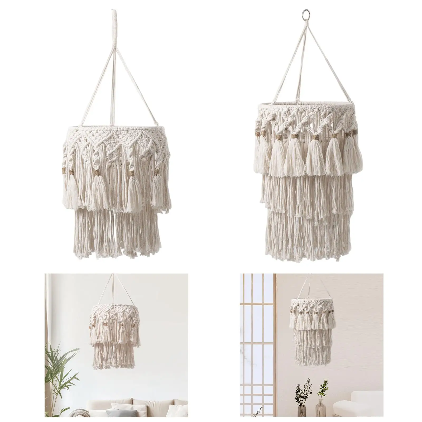 غطاء مصباح زينة بوهيمية ملحقات متعددة الوظائف غطاء خفيف للمقهى وغرفة المعيشة والمطبخ والمطعم بجانب السرير