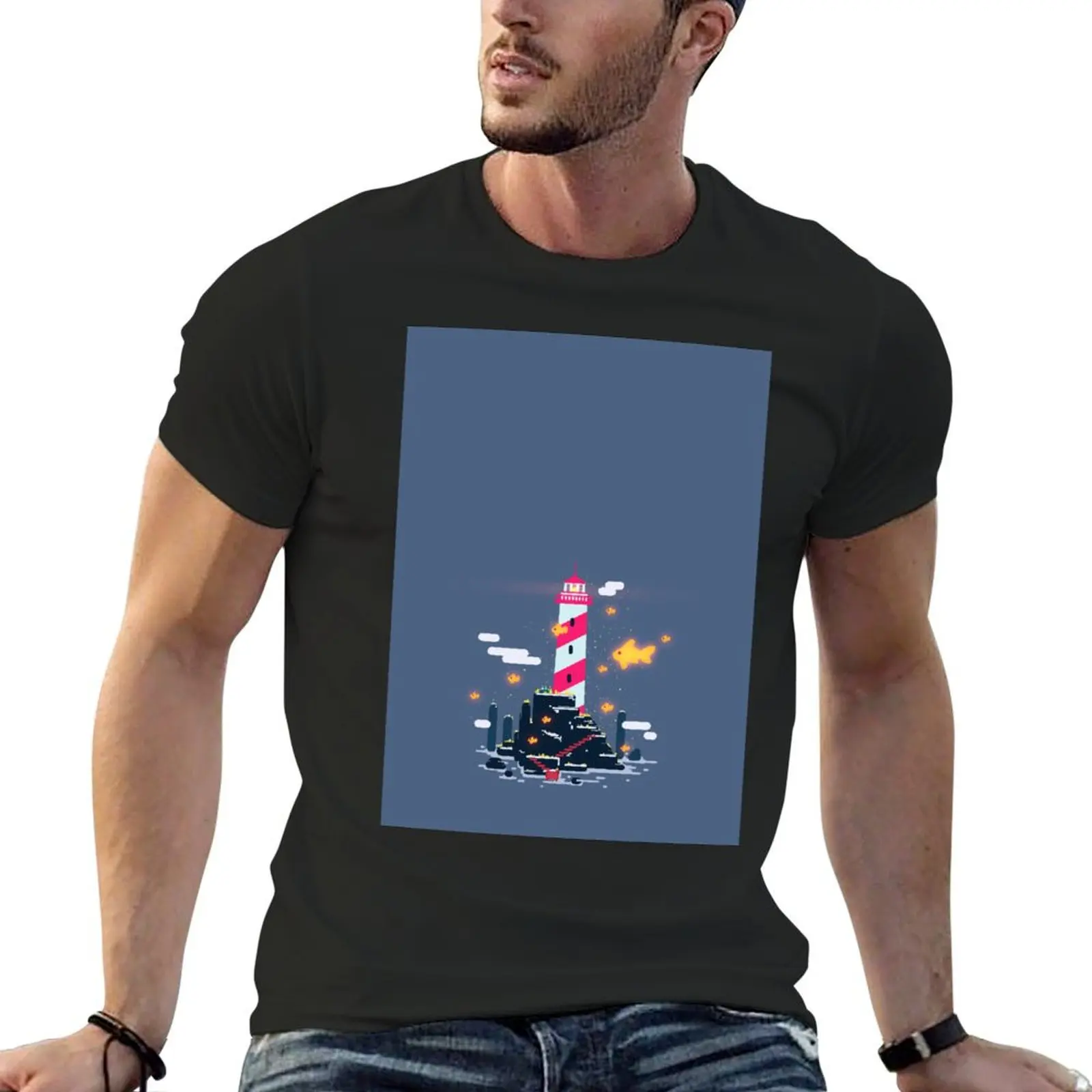 

Smol Lighthouse T-Shirt basketball graphic tees plain hippie clothes clothing for men