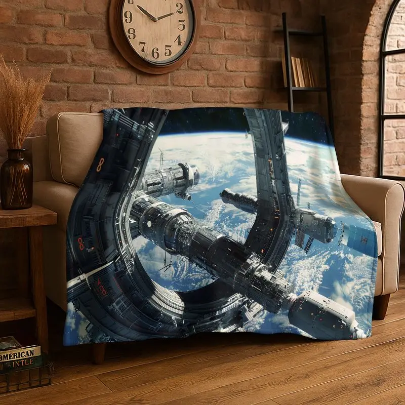 Cockpit Cabin Aircraft Control Dashboard Flannel Blanket Soft Throw Blanket for Bedroom Living Room Bed Travel Picnic Nap Cover