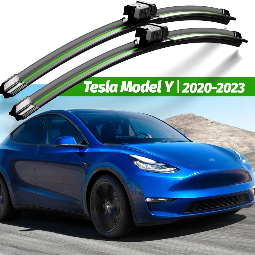 Pióra wycieraczek przednich LHD do Tesla Model Y 2020-2023 Szyba przednia Czyste okno Samochodowe szczotki przeciwdeszczowe 26 "+ 19"