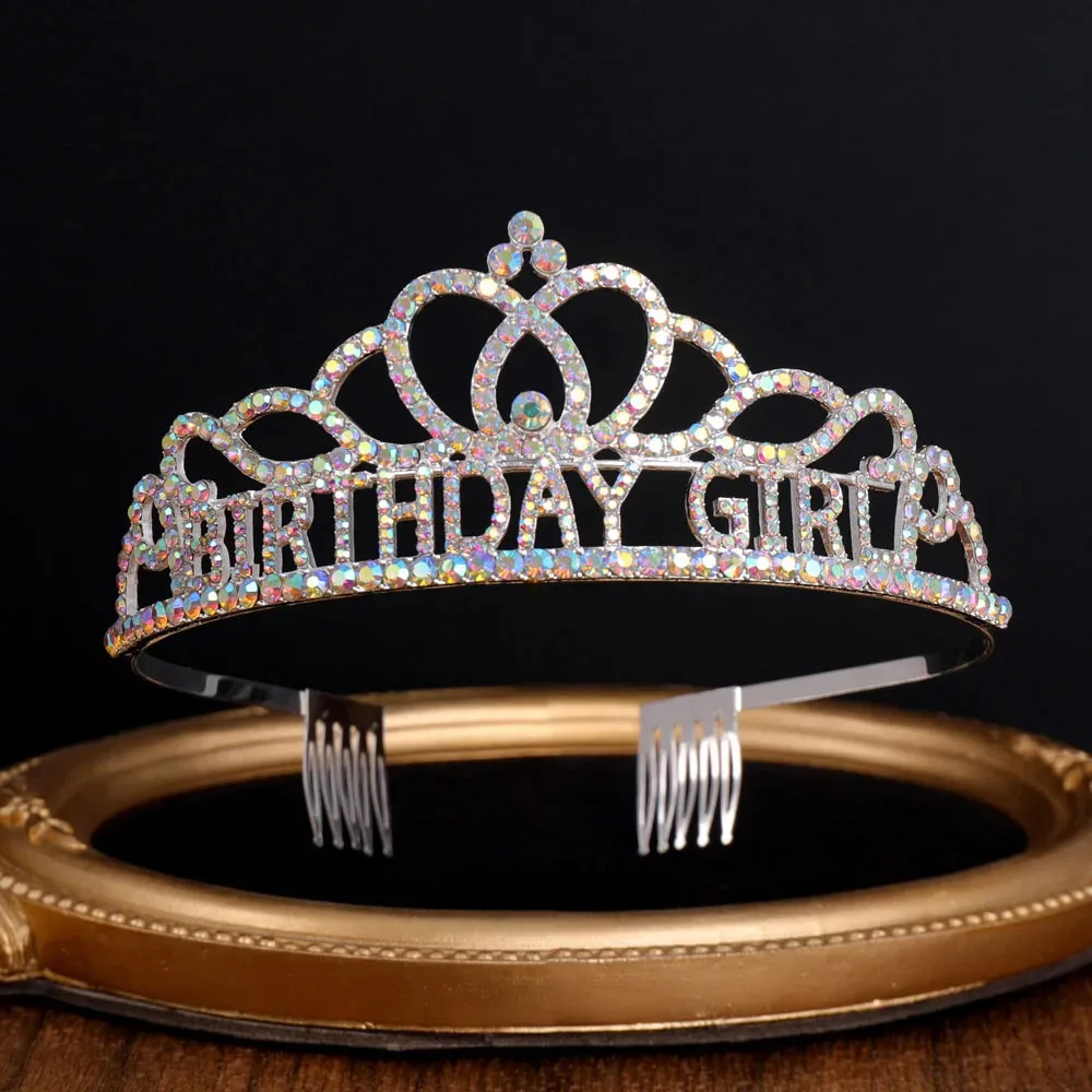 Alles Gute zum Geburtstag Krone Mädchen Tiara Geburtstag Prinzessin Geburtstag Königin Schultergurt Schärpe Set Prinzessin Mädchen Geburtstag Party Dekor – Detail 9