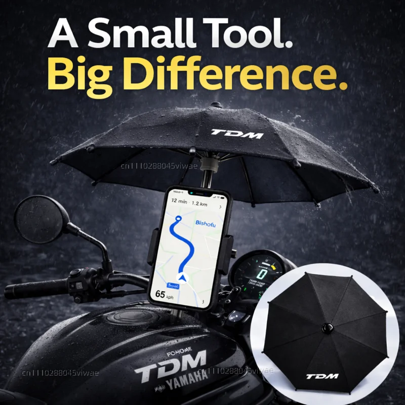

For Yamaha TDM Motorcycle Phone Umbrella Holder Waterproof Sunshade Anti Glare Rainproof Handlebar GPS Mount