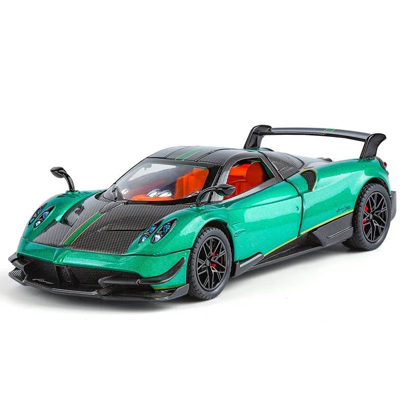 1:24 pagani huayra bc supercar legierung modell auto spielzeug druckguss metallguss sound und licht zurückziehen autos pielzeug für kinder fahrzeug