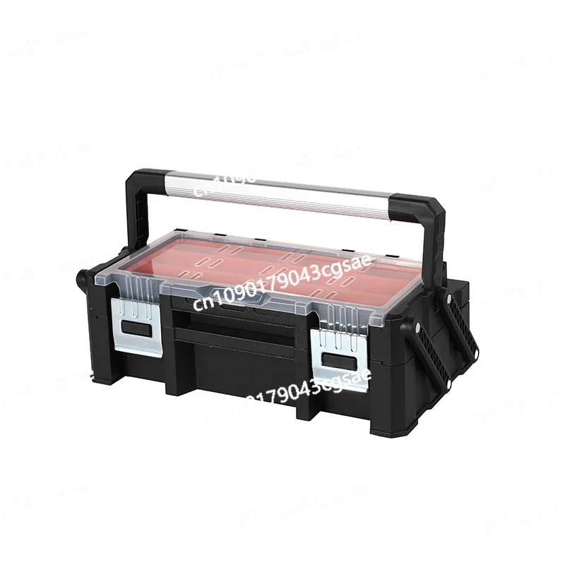 Plastic Tool Box Hardware Storage Box Portable Parts Toolbox Suitcase Multi-grid Tool Boxes Electrician Screws Organizer Toolbox