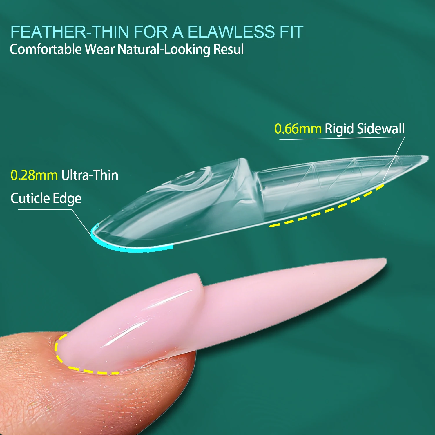 

Nailpop Space French Dual Forms 15 Sizes Clear Nail Forms For French Oval Nail Art DIY With Guide Smart Lines Salon Home 150 Pcs