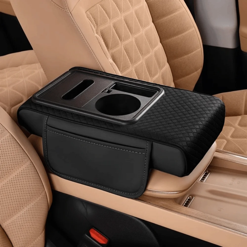 

Premium Cushion Car Armrest Storage Box Ergonomic Design Multifunctional Storage Large-Capacity Organizer Heightening Design