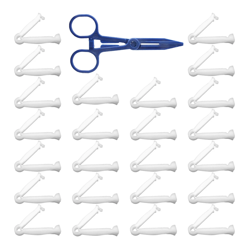 

Umbilical Cord Clips Set Plastic Breeding Equipment Puppy Whelping Kit Livestock Tools Nursing Clamps Piglet Safe Practical