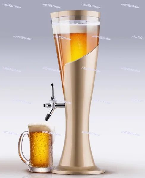 Qingdao 3-liter Zha Beer Cannon Barrel Luminescent Wine Tower  Column KTV Beverage  Dispenser Creative Cola  Con
