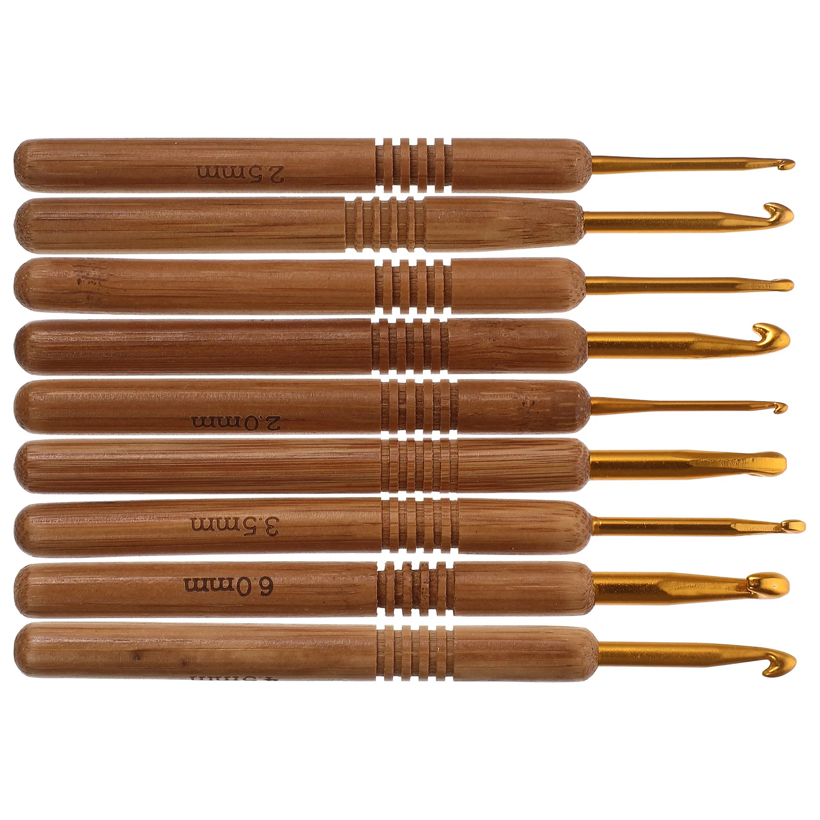 

9 Pcs Crochet Hooks Set Bamboo Knitting Needle Yarn Crafts Tools Large Hooks Ergonomic Easy Use Beginner Experienced