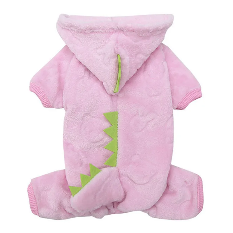 Pet Dog Cat Clothes Cute Funny Dinosaur Costumes Coat Winter Warm Fleece Clothing for Small Dogs Kitten Hoodie Puppy Dog Clothe