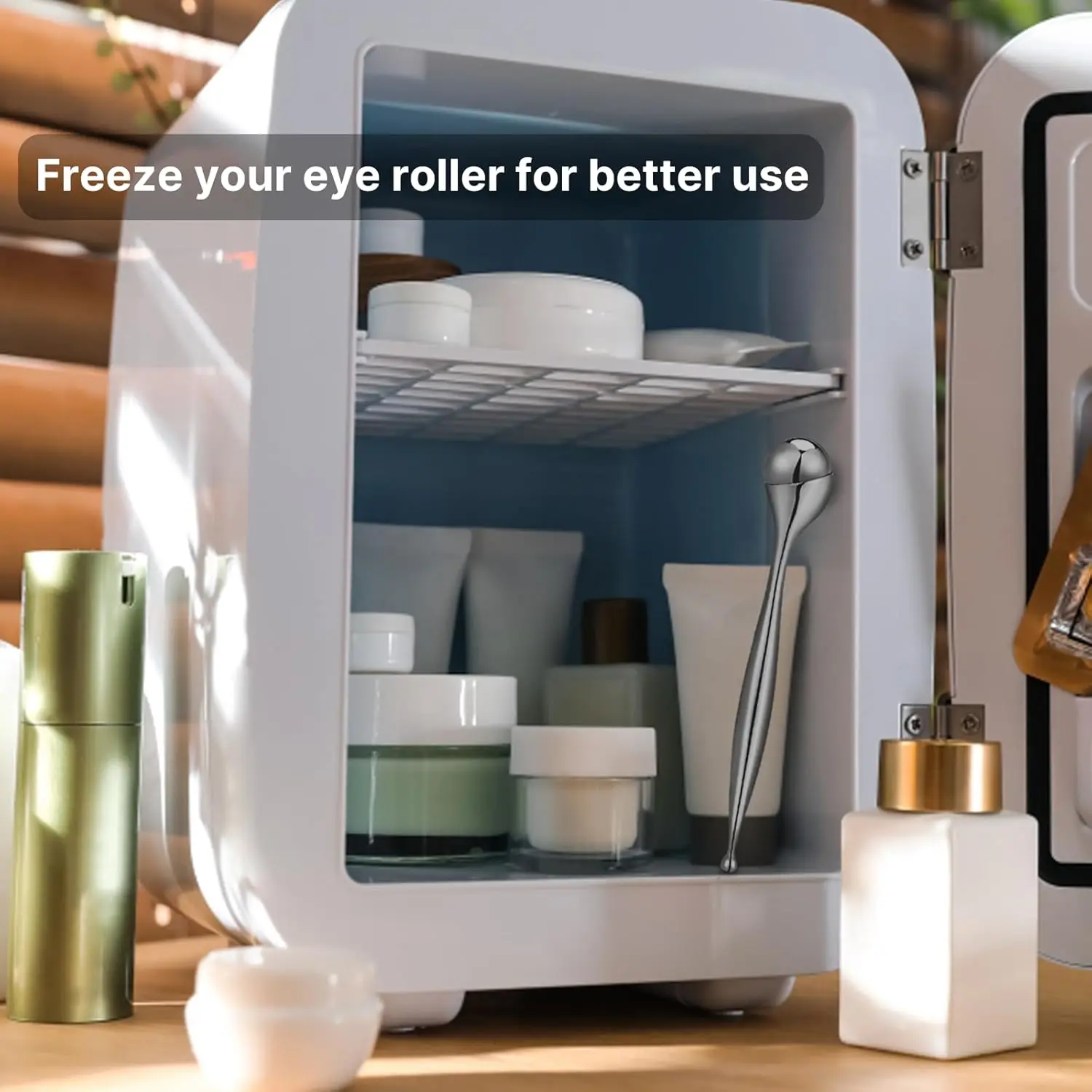 2-in-1 Eye Cream Applicator and Ice Roller, Face Massager Tool for Puffiness, Eye Bags, Muscle Ache