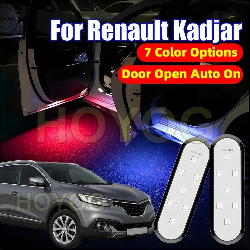 Fit for Renault Kadjar 2015-2022 LED Car Door Courtesy Light with a Magnetic Sensor and Type-C Charging