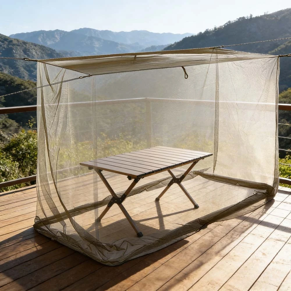 Portable Foldable Mosquito Net for Camping Square Mesh Mosquito Control Breathable White Black Green Outdoor Sleeping Net Summer