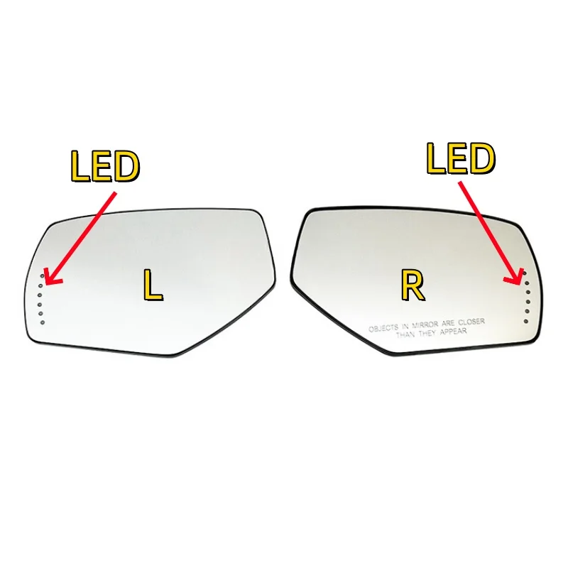 Car Left/Right Side Heated  Mirror Glass For Chevrolet Silverado GMC Sierra 14-19 rearview mirror reflector LED lenses