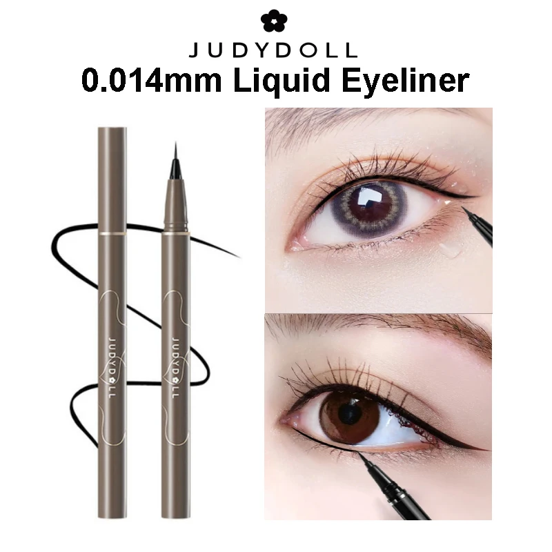 Judydoll Black Liquid Eyeliner Pen Waterproof Long Lasting Eye Makeup Smooth Superfine Eye Liner Pencil Hot Japanese Cosmetics