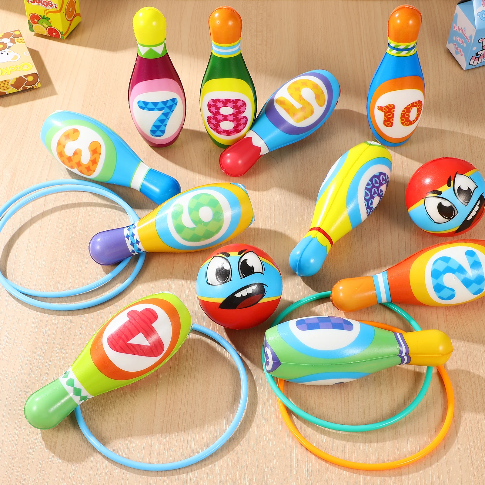 

1 set Bowling Toy Set Safe Practical Long Term Use Family Kids Party Recognize Numbers Toddler Preschool