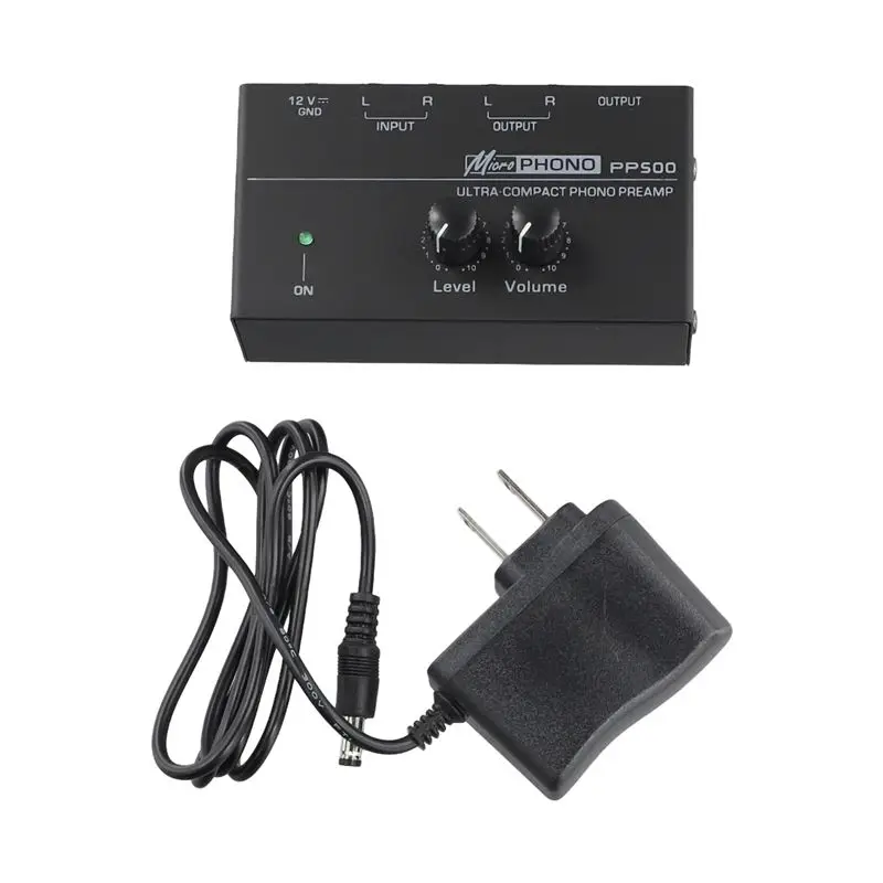 Hot Selling-Ultra-Compact Phono Preamp PP500 With Bass Treble Balance Volume Adjustment Pre-Amp Turntable Preamplificador US Plu