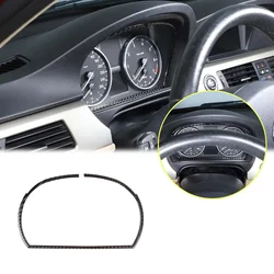 For BMW 3 Series E90 2005-2012 Car Dashboard Decorative Frame Sticker Soft Carbon Fiber Interior Accessories 1 Pcs