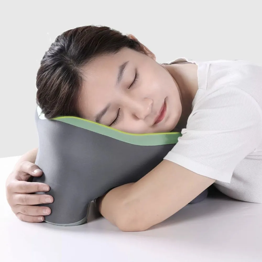 

U-shaped Ergonomic Table Pillow Slow Rebound Facial Support Memory Pillow Breathable Warp Support Neck Pillow Office Use