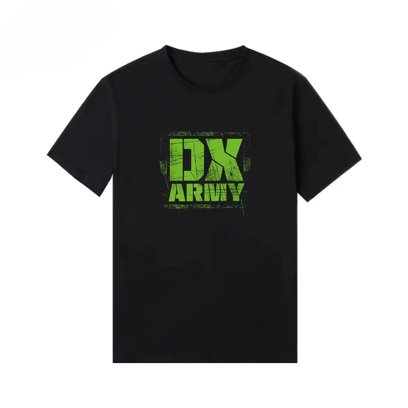 WWE American Fashion Brand 2024 Summer New DX Combination Short Sleeve Printed T-shirt Pure Cotton Loose Casual T-shirt