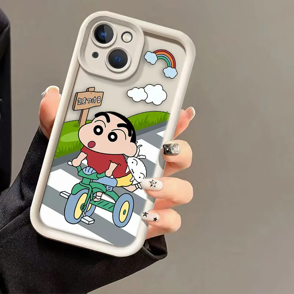 Cartoon C-Crayon Shin C-Chan Phone Case For VIVO V11I V15 V20 V23 V25 V27 V29 V30 X60 X70 X80 X90 X100 PRO 4G 5G Case Funda Capa