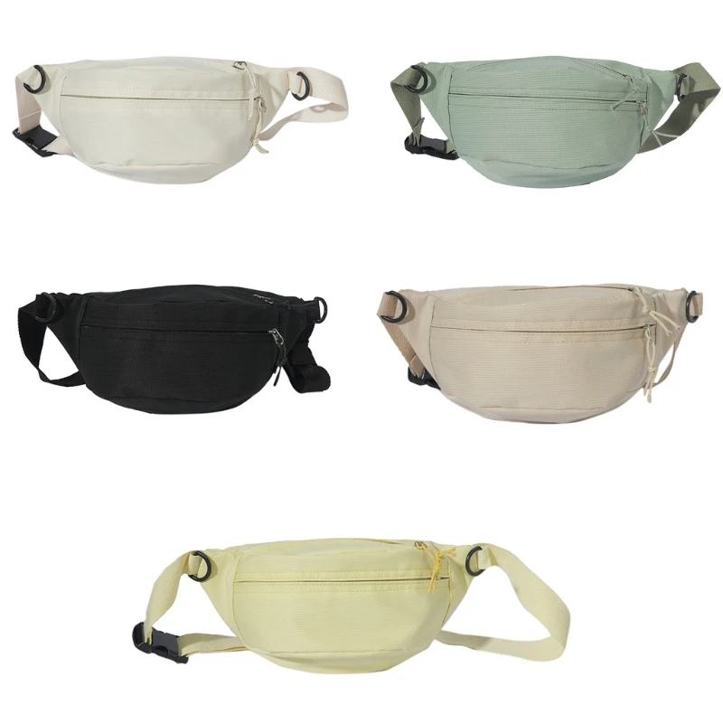 

Waist Bag Fanny Pack with Adjustable Strap Solid Color Chest Bag for Men Women