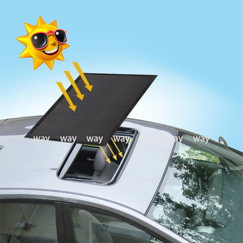 95x55cm Car Mosquito Car Sunroof Sunshade Skylight Blind Shading Net Car Roof Cover Efficient Heat Insulation Shade Screens