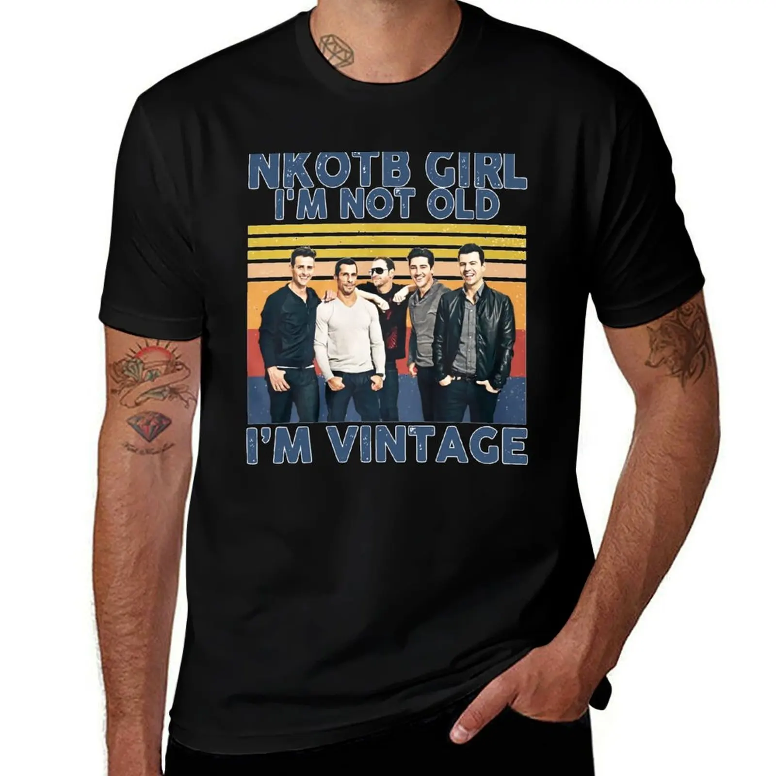 

NKOTB Girl I'm NOT Old I'm Vintage T-Shirt Utility Casual Work T-Shirt
