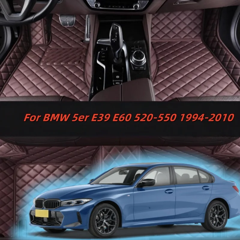 

Автомобильные коврики на заказ, кожаные для BMW 5er E39 E60 520-550 1994-2010, аксессуары для салона автомобиля